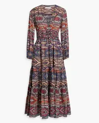 Derek Lam Elsa printed cotton-poplin midi dress - Multicolor Multicolor