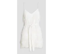 Claire embellished chiffon mini dress - White