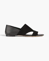 TOD'S Leather and suede sandals - Black Black