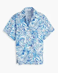 Rosetta Getty Floral-print cotton-poplin shirt - Blue Blue