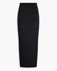 Rosetta Getty Plissé-satin maxi skirt - Black Black