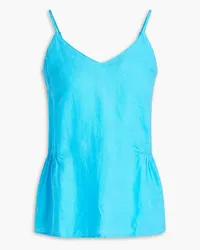 120% Lino Gathered linen camisole - Blue Blue