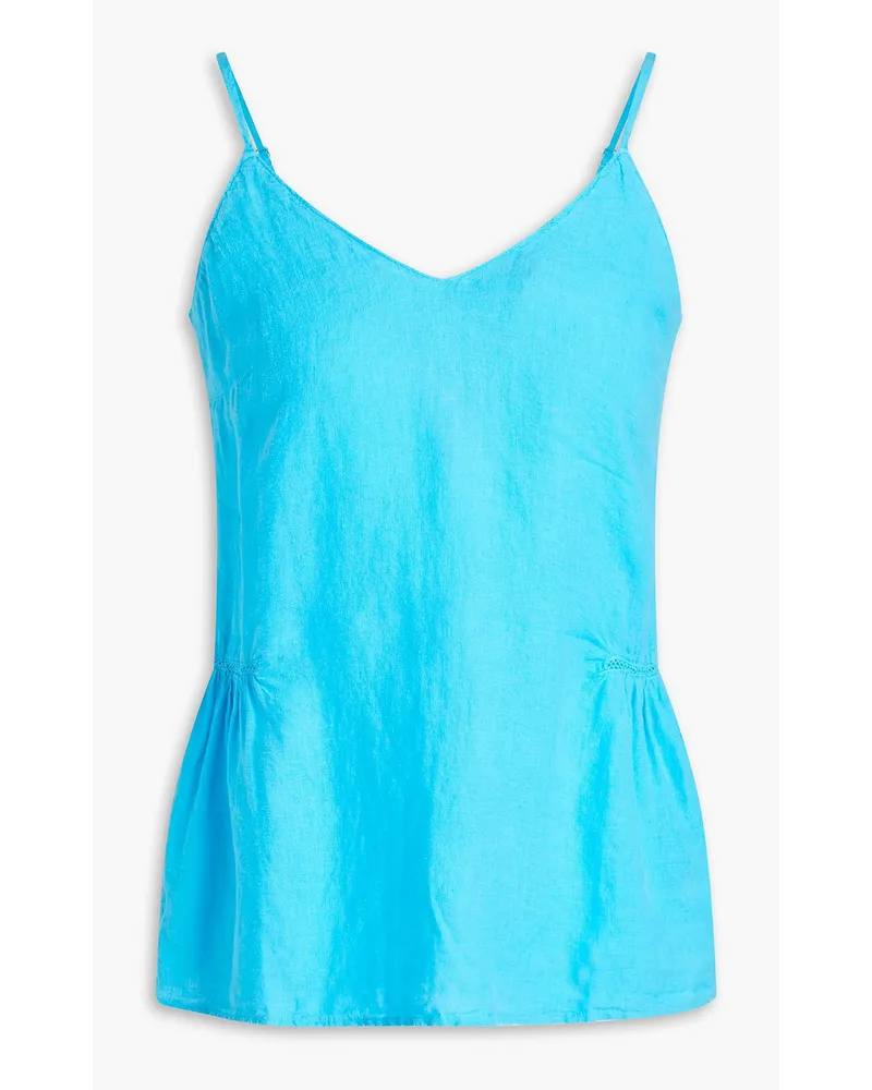 120% Lino Gathered linen camisole - Blue Blue