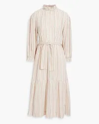 Antik Batik Raphaelle striped cotton-gauze midi dress - Pink Pink