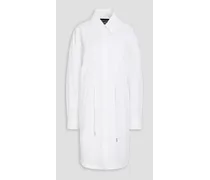 Cotton-poplin mini shirt dress - White