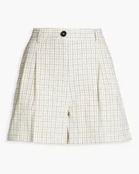 Paul Smith Checked cotton-blend seersucker shorts - White White