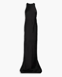 Victoria Beckham Twisted satin halterneck gown - Black Black