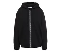 French cotton-terry hoodie - Black
