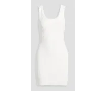 Terry-jacquard mini dress - White