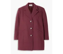 Oversized cotton-twill blazer - Burgundy