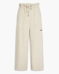 Brunello Cucinelli Bead-embellished French cotton-blend terry track pants - Neutral Neutral