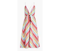Lolita striped cotton-blend midi dress - Multicolor