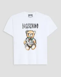 Moschino Printed cotton-jersey T-shirt - White White