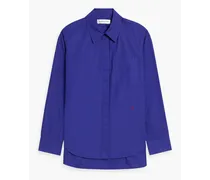 Cutout cotton-poplin shirt - Purple