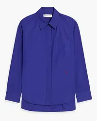 Victoria Beckham Cutout cotton-poplin shirt - Purple Purple