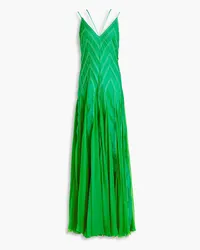 Valentino Garavani Embroidered silk-chiffon and tulle gown - Green Green