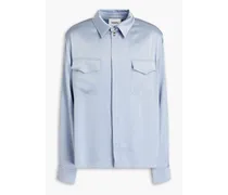 Satin-crepe shirt - Blue