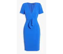 Knotted crepe dress - Blue