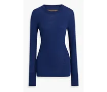 Cotton and cashmere-blend sweater - Blue