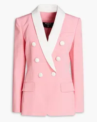 Balmain Double-breasted two-tone crepe blazer - Pink Pink