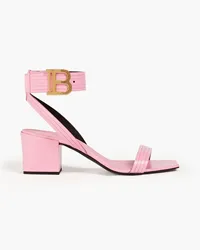 Balmain Embellished leather sandals - Pink Pink