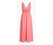 Lake Garda smocked linen maxi dress - Pink