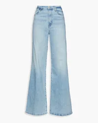 Frame Denim Distressed high-rise wide-leg jeans - Blue Blue