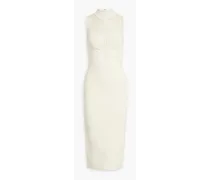 Paneled bandage midi dress - White