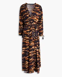 Melissa Odabash Gabby printed voile kaftan - Brown Brown