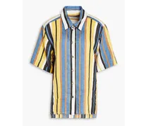 Bronx striped linen-blend shirt - Multicolor