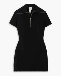 Patou Zip-detailed crepe mini dress - Black Black