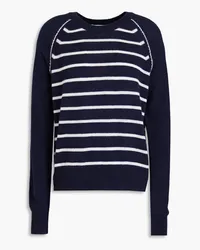 Autumn Cashmere Striped cashmere sweater - Blue Blue