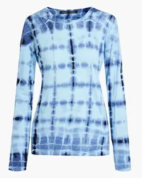 Proenza Schouler Tie-dyed slub cotton-jersey top - Blue Blue