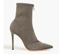 Ferrer metallic stretch-knit sock boots - Metallic