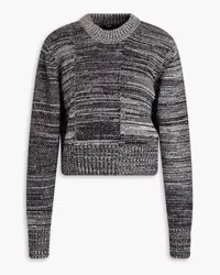 Joseph Cropped marled cotton-blend sweater - Black Black