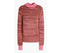 Marled wool turtleneck sweater - Pink