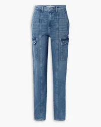 GRLFRND Harper high-rise straight-leg jeans - Blue Blue