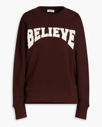 Sandro Printed cotton-fleece sweatshirt - Burgundy Burgundy