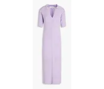 Joy ribbed-knit midi dress - Purple