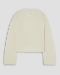 ALLUDE Wool and cashmere-blend sweater - White White