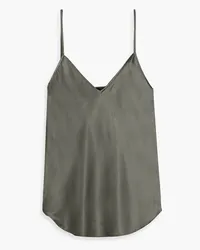 ATM Silk-satin camisole - Gray Gray