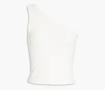 Alice Olivia - Elden one-shoulder stretch-knit top - White