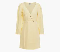 Abrial linen mini wrap dress - Yellow