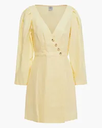 Baum und Pferdgarten Abrial linen mini wrap dress - Yellow Yellow