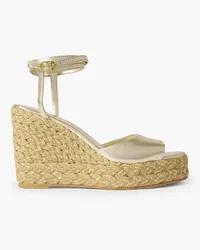 Stuart Weitzman Metallic leather espadrille wedge sandals - Metallic Metallic