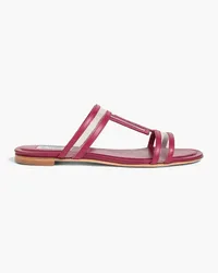 TOD'S Leather and PVC sandals - Purple Purple