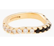 Gold-plated crystal ring - Metallic
