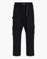 Y-3 Cropped Lyocell-blend twill cargo pants - Black Black