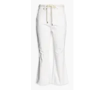 High-rise kick-flare jeans - White