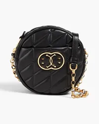 Moschino Quilted leather cross-body bag - Black Black